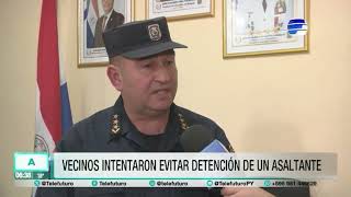 Vecinos intentaron evitar detención un asaltante en Pelopincho [upl. by Hplodnar]