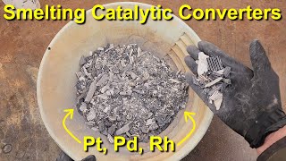 Smelting Catalytic Converters Platinum Palladium amp Rhodium [upl. by Karly]