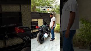 Kawasaki Ninja Zx10R cold start Flames 🔥 zx10r kawasaki arslansheikh motovlogs flames [upl. by Teryl]