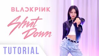 BLACKPINK  Shut Down Dance Tutorial Explanation amp Mirrored  Ellen and Brian [upl. by Anaujd]