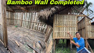 Finally Naya ghar ka Bamboo wall completed hua  local bamboo home video [upl. by Yerffoeg]