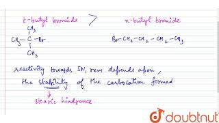 Why is t butyl bromide more reactive towards SN 1 reaction as compared to n butyl bromide [upl. by Udall]