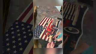 Americana DecorDIY Wood Tray With Decoupage [upl. by Silliw990]