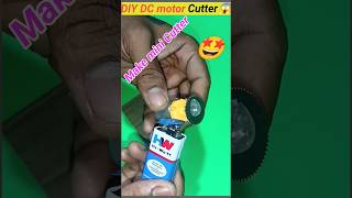 Home Made mini Cutter Machine 🥶😨 DIY Amazing DC motor cutterdcmotorcuttershorts [upl. by Dercy]