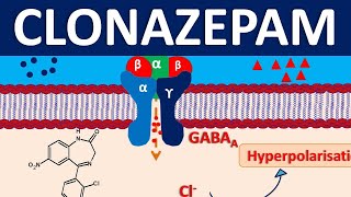 Clonazepam  Mechanism precautions side effects amp uses [upl. by Enoryt187]