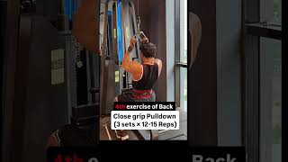 4th exercise of Back  Close grip Pulldown closegriplatpulldown pulldown backday explore short [upl. by Raimund532]