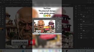 YouTube Thumbemail design with Photoshop 🥰🤠 motivation shortsvideo mrbeast adobeillustrator [upl. by Alad190]