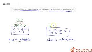 Why physisorption is multimolecular whereas chemisorption is unimolecular [upl. by Taka181]