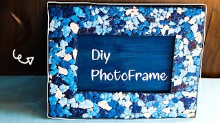 DIY EGGSHEEL MOSAIC PHOTO FRAME SUPER EASY EGGSHELL CRAFT [upl. by Revilo]