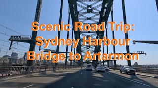 Driving in Sydney from Sydney Harbour Bridge to Artarmon [upl. by Nylsoj]