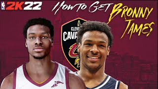 NBA 2K22 Bronny James  How to create 2024 Draft JUMPSHOT  MORE [upl. by Lewes]