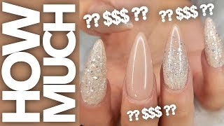 HOW MUCH  DIP POWDER GLITTER GEL OVERLAY [upl. by Vel]