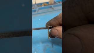 Making the hinged lanyard bail for one of my￼ foldingknife  madeinusa [upl. by Jenkel]