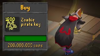 Loot from 1000 Zombie Pirate Keys New Wilderness Chest  OSRS [upl. by Sad]