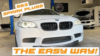 F10 BMW M5 S63 Spark Plug Replacement DIY [upl. by Bisset718]