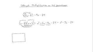 Matematik 2b Multiplikation av parenteser [upl. by Tegirb]