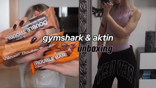 gymshark amp aktin unboxing  haul ✨ [upl. by Ellac579]