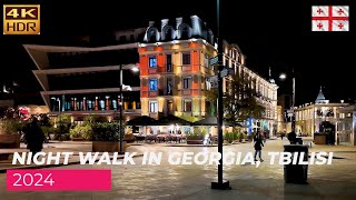 【4K】Night Walk in Georgia Tbilisi 2024 [upl. by Johny]