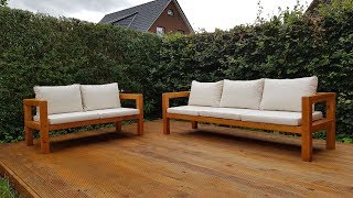 DIY 2Sitzer Gartenbank selber bauen  Homemade Outdoor Sofa [upl. by Coyle]