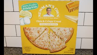 Newman’s Own Thin amp Crispy Crust Four Cheese Pizza Review [upl. by Azeel513]