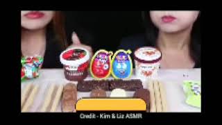 ASMR LEFTOVER DESSERT RACE TOYBOX MAX  MAGNUM ICE CREAM BARS  CEREAL STRAWS  CARAMEL SUNDAES [upl. by Atronna]