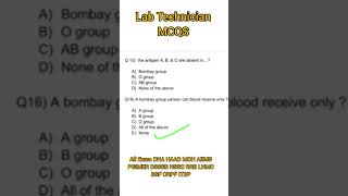 Lab Technician mcqs  mcqs dhaexam [upl. by Abbie]