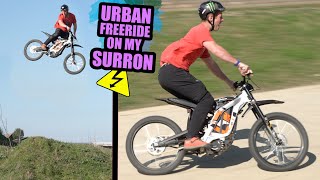 URBAN FREERIDE ON MY SURRON ELECTRIC DIRT BIKE [upl. by Jyoti]