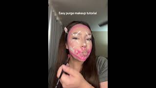 purge purgemakeup pinkpurgemakeup easyhalloweenmakeup easypurgemakeup halloween [upl. by Scutt]