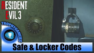 Resident Evil 3 Remake  All Safe and Locker Codes [upl. by Berlin]