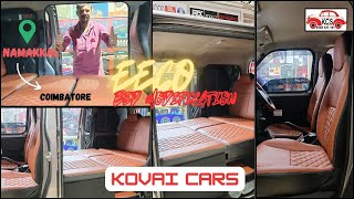 SUBSCRIBER FROM NAMAKKAL  BED MODIFICATION  SEAT COVERS  AUDIO SYSTEM eeco kcs kovaicars [upl. by Maisel780]