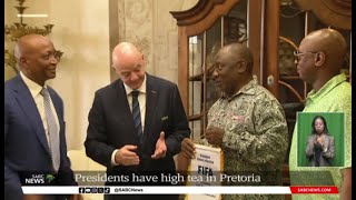 Gianni Infantino Patrice Motsepe pay Ramaphosa a special visit [upl. by Yrtua690]