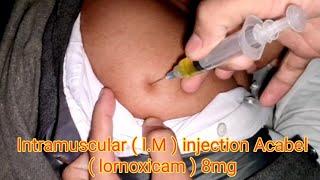 IM Intramuscular Arm injection Push Acabel 8mg Acabel injection [upl. by Eahc]