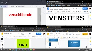 Verschillende vensters op 1 scherm [upl. by Shama]