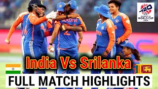 IND W vs SL W Highlights 2024  India vs Sri Lanka Women T20 World Cup Full Match Highlights 2024 [upl. by Nyliuqcaj]