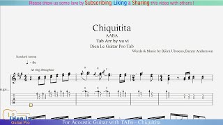 For Acoustic Guitar with TABs  Chiquitita [upl. by Ahsetal]