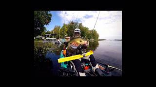 Back to back bass under the same dock fishing garmin gopro largemouthbass bassfishing bass [upl. by Netsrek]