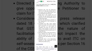 ITC cannot be denied to the recipient solely on the ground that transaction not reflected in GSTR2A [upl. by Shulins]