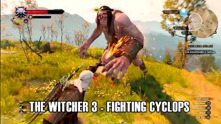 The Witcher 3 Wild Hunt  Fighting a Cyclops [upl. by Akimert]