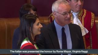 Claudio Ranieri receives Rome honour [upl. by Haimirej]