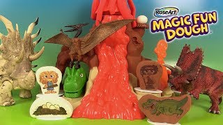 Pâte à Modeler Magic Fun Dough Volcan et Dinosaures Volcano Valley [upl. by Kerri]