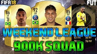 FIFA 18 900K1000K SQUAD BUILDER feat NEYMAR MBAPPE IF ALEX SANDRO  FUT CHAMPIONS TEAM [upl. by Charters871]