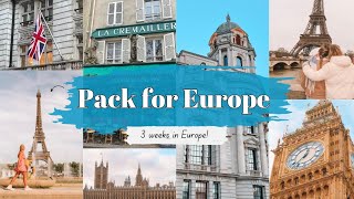 Pack with me for 3 weeks in Europe [upl. by Endaira]