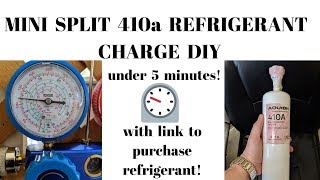 How to charge mini split yourself DIY 410a refrigerant save money [upl. by Liris]