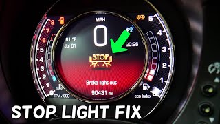 FIAT 500 STOP LIGHT ON DASH FIAT 500 ABARTH [upl. by Ecnerret]