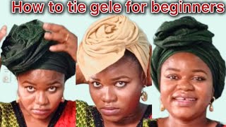 How to tie simple and trendy gele for beginners [upl. by Hortensia]