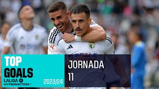 TOP Goles Jornada 11 LALIGA Hypermotion 20232024 [upl. by Wymore]