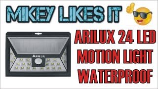 ARILUX SOLAR LED WATERPROOF MOTION SENSOR LIGHT Review from Banggood [upl. by Drusi8]