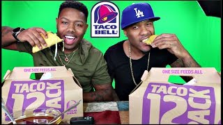 15 Pack Taco Bell Challenge with Bloveslife Special Sauce🌮🌯 [upl. by Kylen]