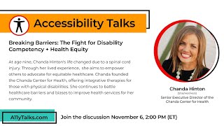 Breaking Barriers The Fight for Disability Competency  Health Equity  Chanda Hinton Nov 2024 [upl. by Petras]