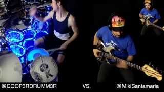 Drums VS Bass  CRAZY Bass Solos amp Drum Solos ft Miki Santamaria [upl. by Averir511]